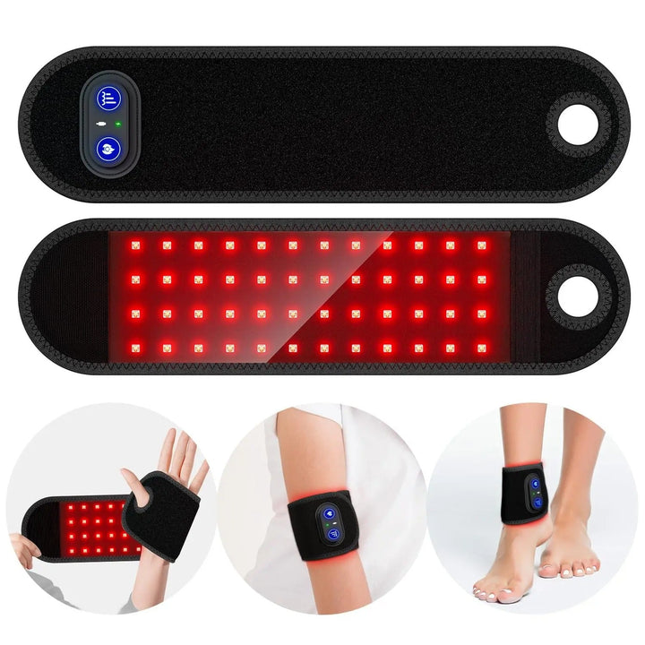 Premium LED Light Therapy Pad 660nm 850nm Portable Light Device 120 LEDs 16W Adjustable Straps Timer for Face Body Home Gym Daily Use Comfort