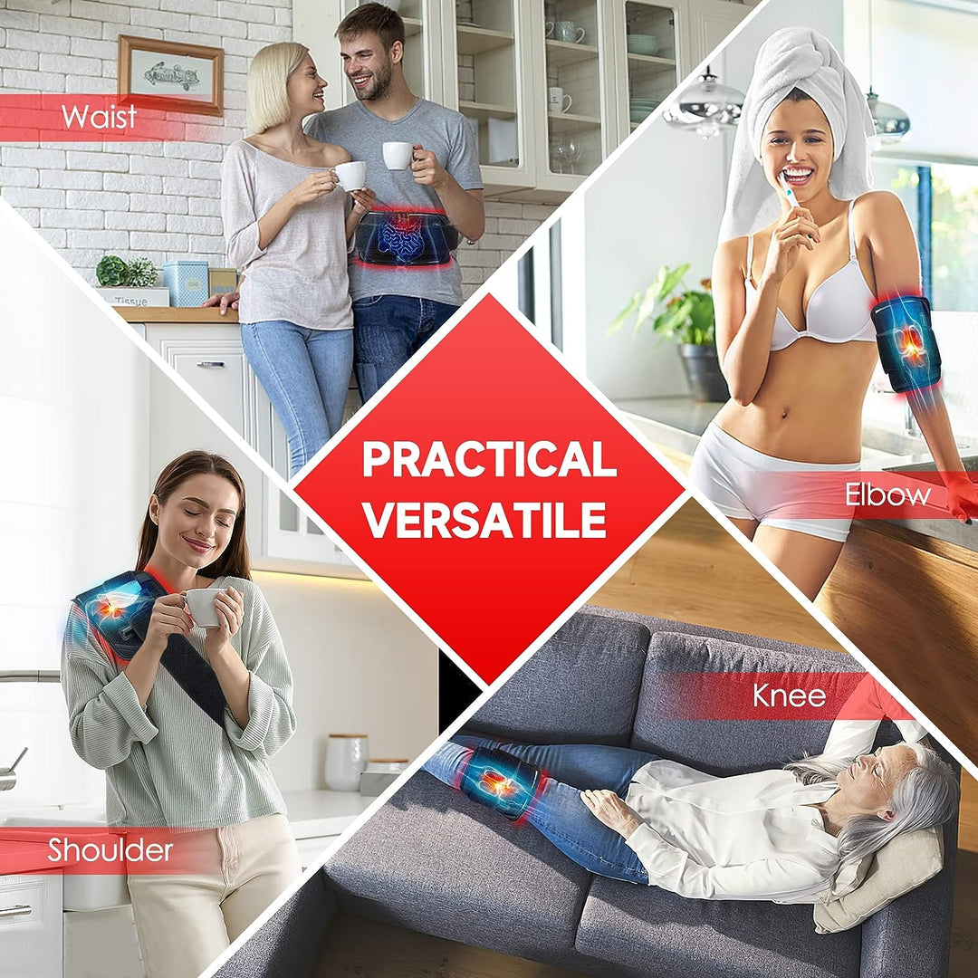 Premium LED Light Therapy Pad 660nm 850nm Portable Light Device 120 LEDs 16W Adjustable Straps Timer for Face Body Home Gym Daily Use Comfort