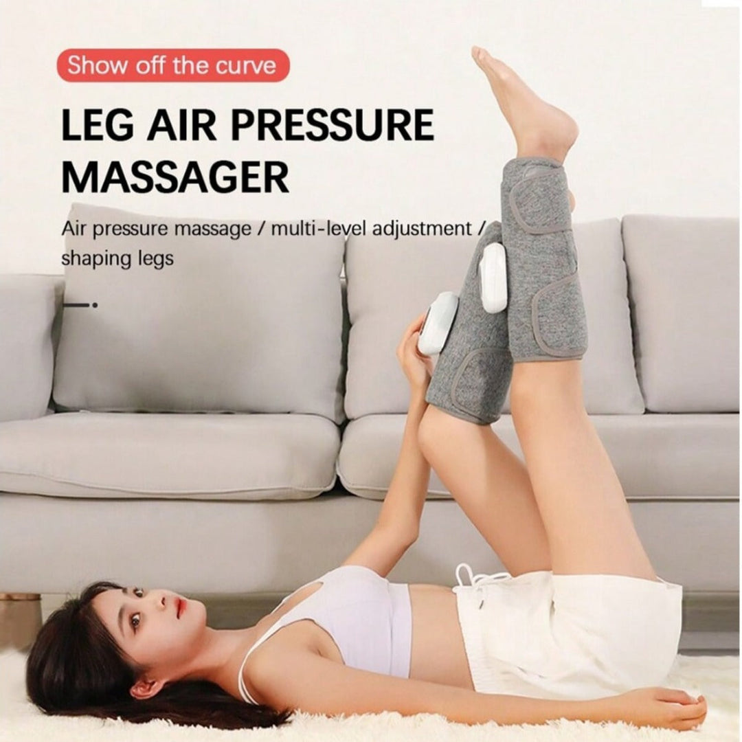 Premium Leg Massager Air Compression Calf Arm Massager Wireless Rechargeable Adjustable Intensity Portable Wrap for Home Office Travel Daily Use Comfort