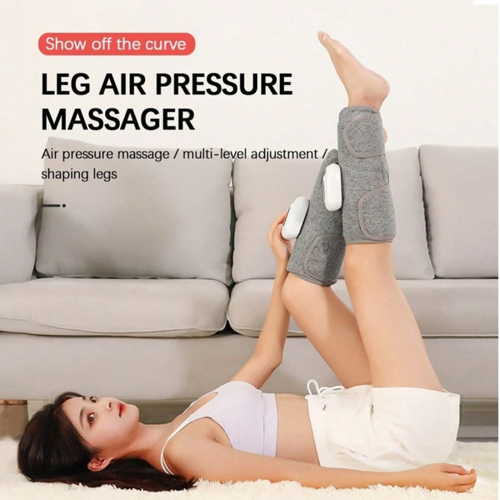 Premium Leg Massager Air Compression Calf Arm Massager Wireless Rechargeable Adjustable Intensity Portable Wrap for Home Office Travel Daily Use Comfort