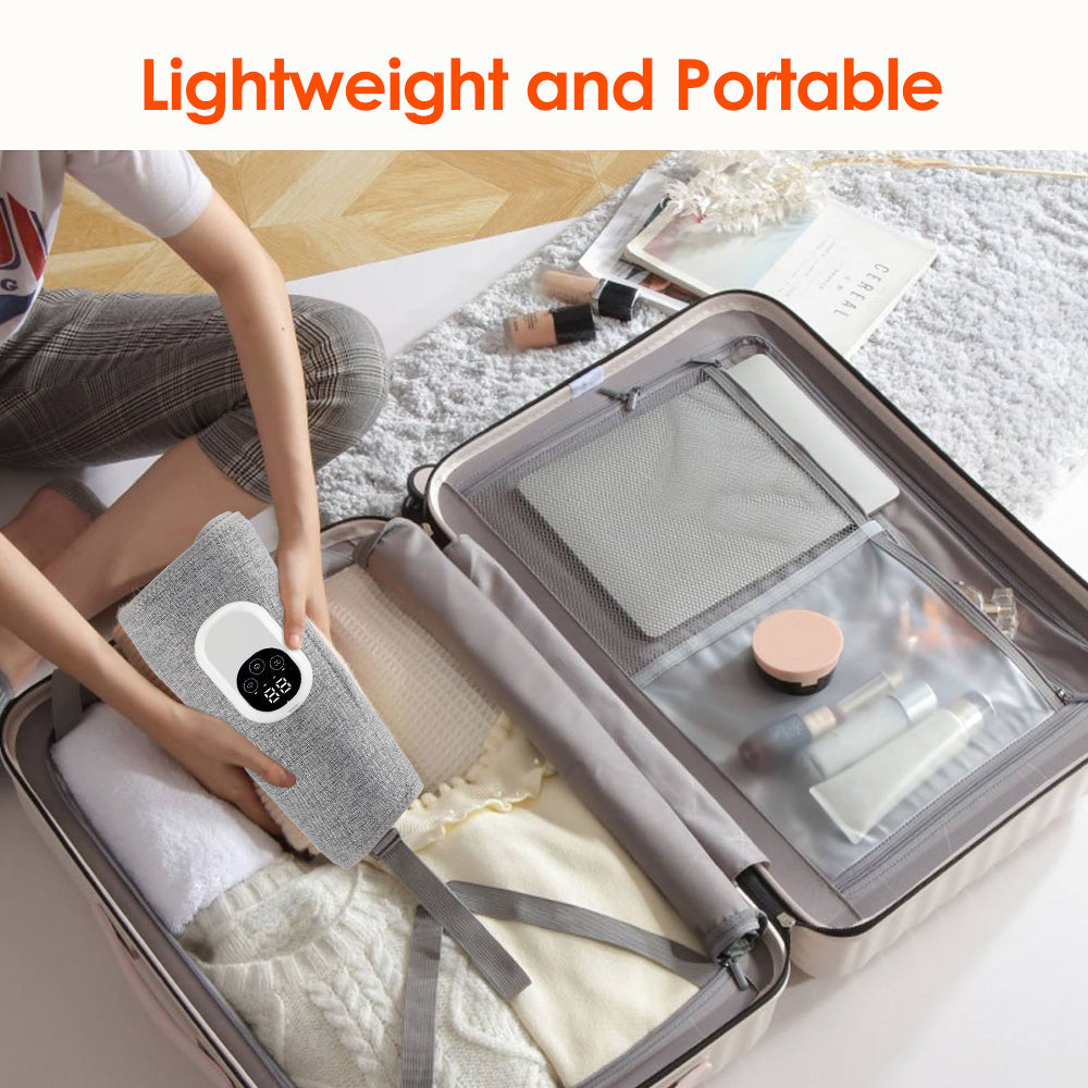 Premium Leg Massager Air Compression Calf Arm Massager Wireless Rechargeable Adjustable Intensity Portable Wrap for Home Office Travel Daily Use Comfort