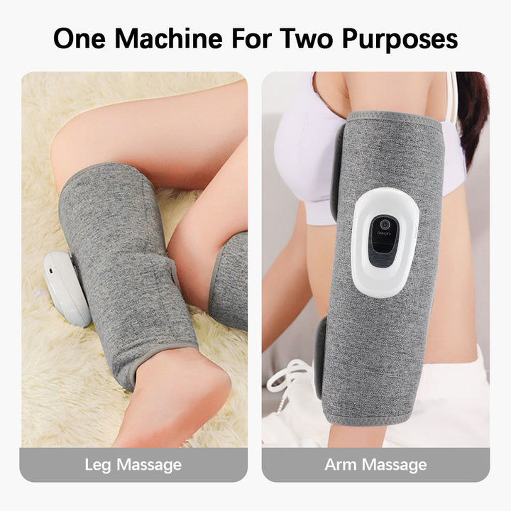 Premium Leg Massager Air Compression Calf Arm Massager Wireless Rechargeable Adjustable Intensity Portable Wrap for Home Office Travel Daily Use Comfort