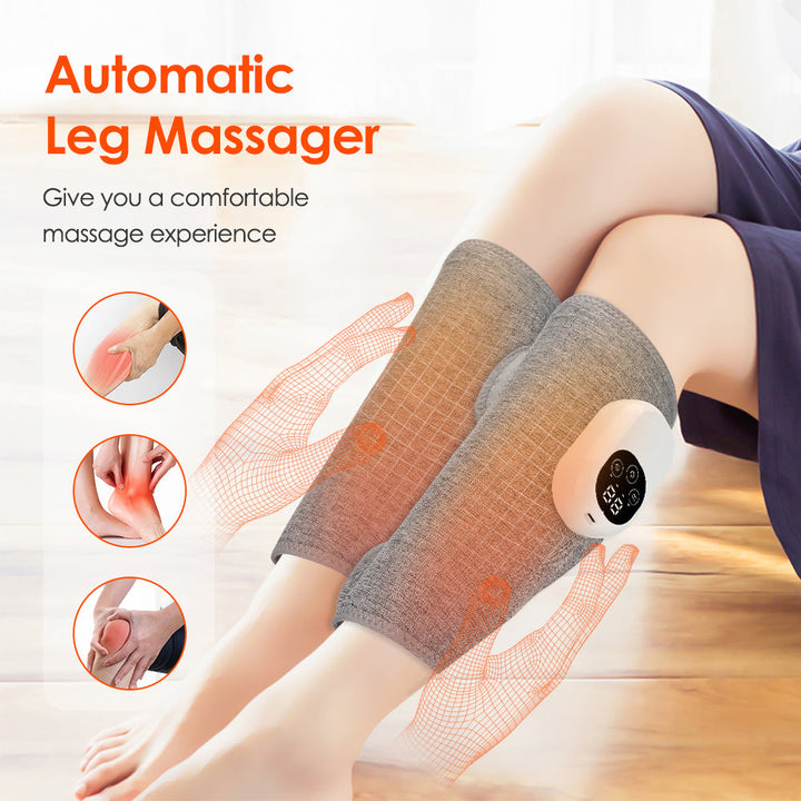 Premium Leg Massager Air Compression Calf Arm Massager Wireless Rechargeable Adjustable Intensity Portable Wrap for Home Office Travel Daily Use Comfort