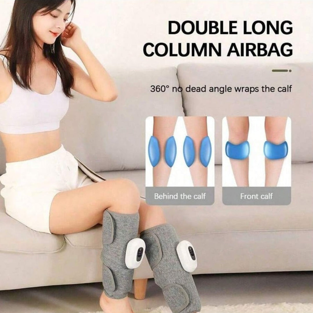 Premium Leg Massager Air Compression Calf Arm Massager Wireless Rechargeable Adjustable Intensity Portable Wrap for Home Office Travel Daily Use Comfort