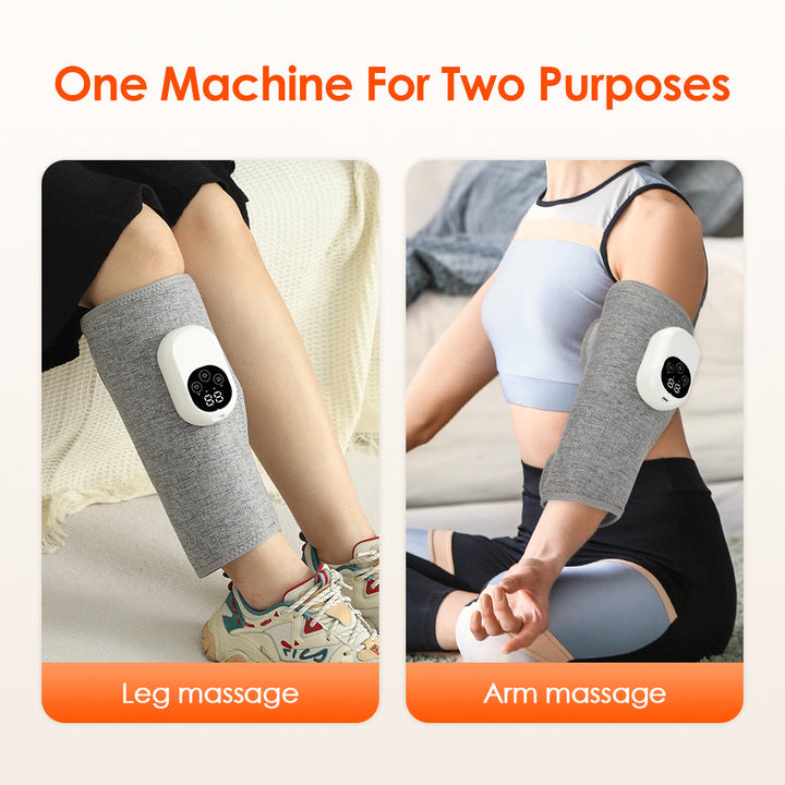 Premium Leg Massager Air Compression Calf Arm Massager Wireless Rechargeable Adjustable Intensity Portable Wrap for Home Office Travel Daily Use Comfort