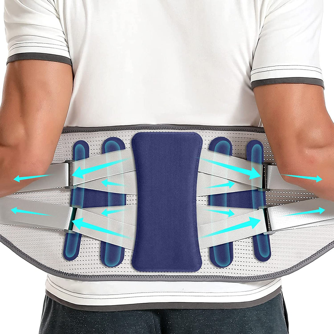 Premium Lower Back Brace Lumbar Support Belt Adjustable Compression Breathable Back Support for Gym Work Lifting Travel Daily Use Comfort Fit