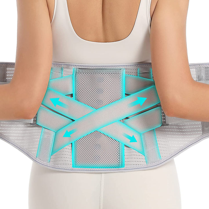 Premium Lower Back Brace Lumbar Support Belt Adjustable Compression Breathable Back Support for Gym Work Lifting Travel Daily Use Comfort Fit