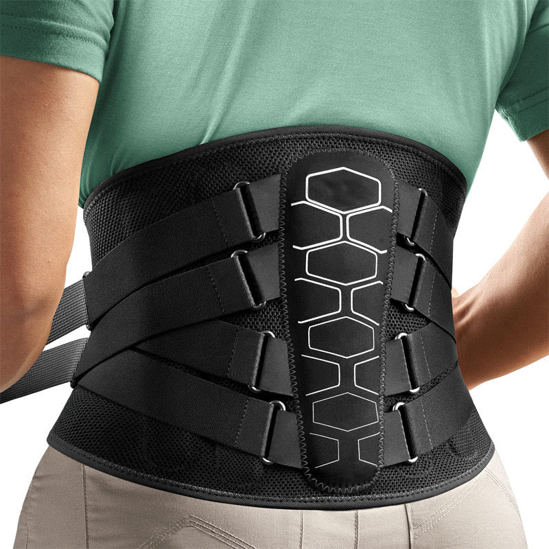 Premium Lower Back Brace Lumbar Support Belt Adjustable Compression Breathable Back Support for Gym Work Lifting Travel Daily Use Comfort Fit
