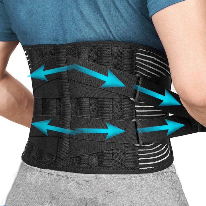 Premium Lower Back Brace Lumbar Support Belt Adjustable Compression Breathable Design for Gym Weight Lifting and Work Daily Use Comfort Fit Support