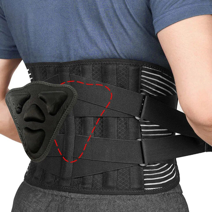 Premium Lower Back Brace Lumbar Support Belt Adjustable Compression Breathable Design for Gym Weight Lifting and Work Daily Use Comfort Fit Support