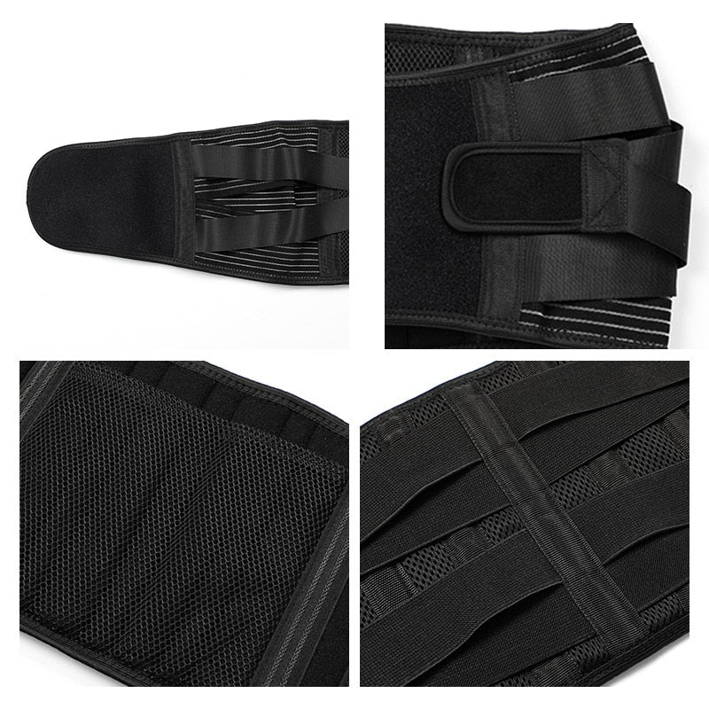 Premium Lower Back Brace Lumbar Support Belt Adjustable Compression Breathable Design for Gym Weight Lifting and Work Daily Use Comfort Fit Support
