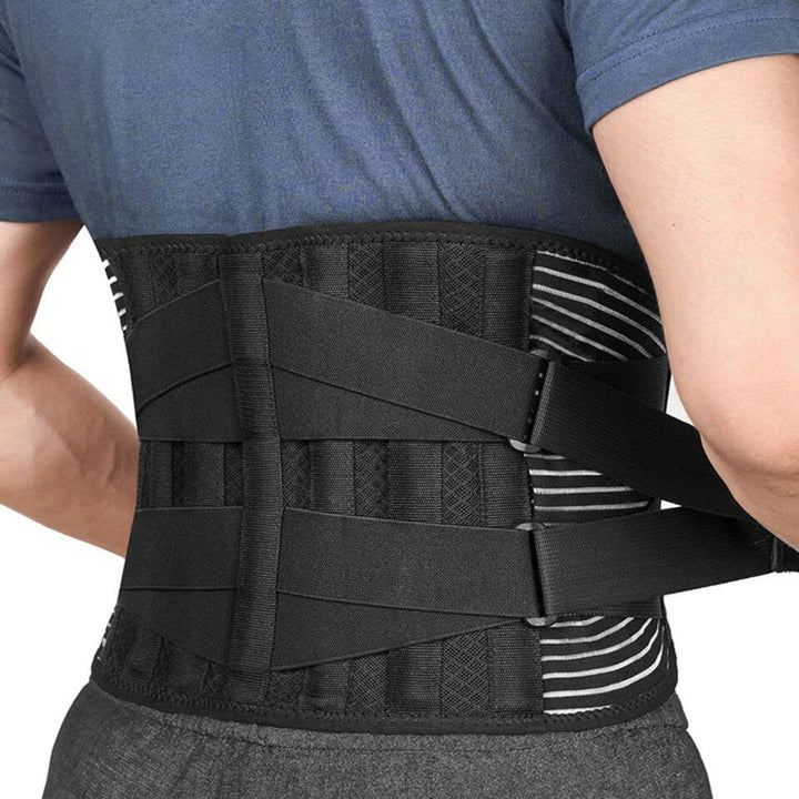 Premium Lower Back Brace Lumbar Support Belt Adjustable Compression Breathable Design for Gym Weight Lifting and Work Daily Use Comfort Fit Support
