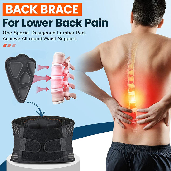 Premium Lower Back Brace Lumbar Support Belt Adjustable Compression Breathable Design for Gym Weight Lifting and Work Daily Use Comfort Fit Support