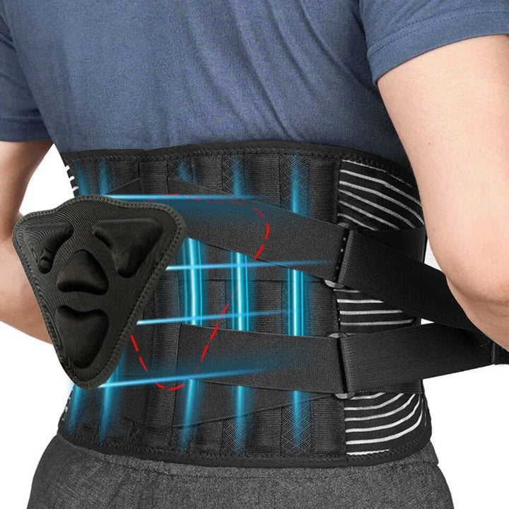 Premium Lower Back Brace Lumbar Support Belt Adjustable Compression Breathable Design for Gym Weight Lifting and Work Daily Use Comfort Fit Support