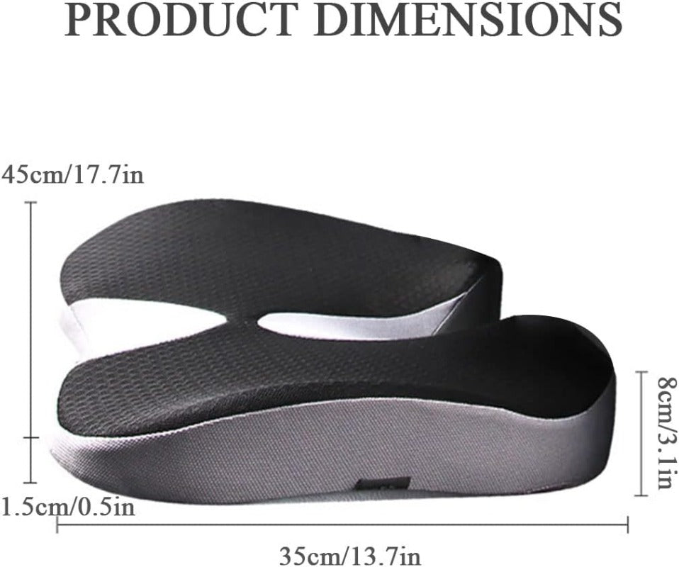 Premium Memory Foam Seat Cushion Ergonomic Chair Pad Non Slip Support Cushion for Office Chair Car Seat Portable Comfort Cushion Daily Use Travel