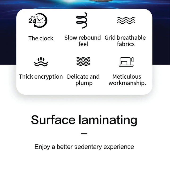 Premium Memory Foam Seat Cushion Ergonomic Chair Pad Non Slip Support Cushion for Office Chair Car Seat Portable Comfort Cushion Daily Use Travel