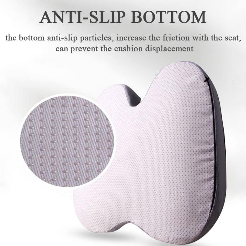 Premium Memory Foam Seat Cushion Ergonomic Chair Pad Non Slip Support Cushion for Office Chair Car Seat Portable Comfort Cushion Daily Use Travel