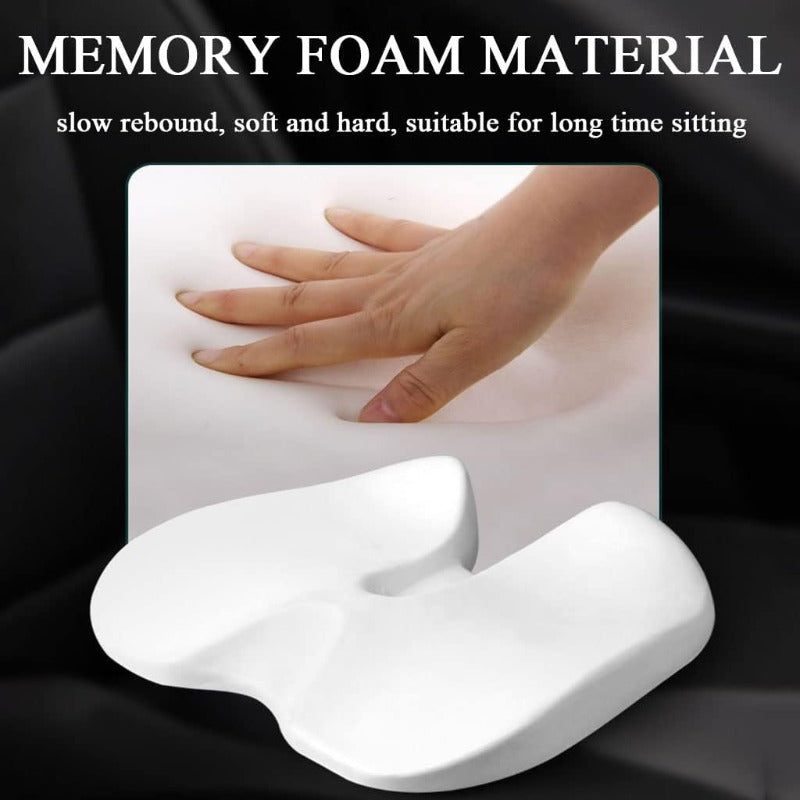 Premium Memory Foam Seat Cushion Ergonomic Chair Pad Non Slip Support Cushion for Office Chair Car Seat Portable Comfort Cushion Daily Use Travel