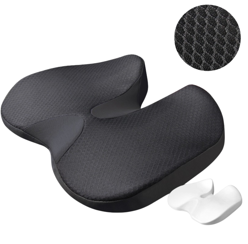 Premium Memory Foam Seat Cushion Ergonomic Chair Pad Non Slip Support Cushion for Office Chair Car Seat Portable Comfort Cushion Daily Use Travel