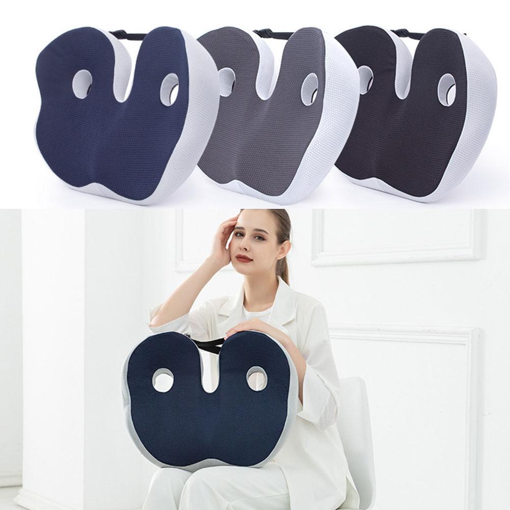 Premium Memory Foam Seat Cushion Ergonomic Sit Bone Support Pad Breathable Washable Chair Cushion for Office Car Home Long Sitting Daily Use Comfort