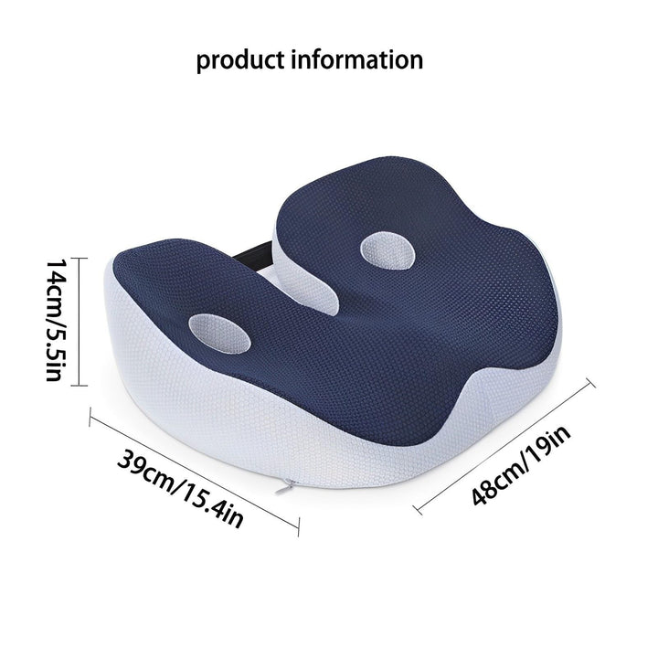 Premium Memory Foam Seat Cushion Ergonomic Sit Bone Support Pad Breathable Washable Chair Cushion for Office Car Home Long Sitting Daily Use Comfort