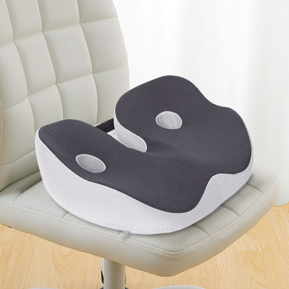 Premium Memory Foam Seat Cushion Ergonomic Sit Bone Support Pad Breathable Washable Chair Cushion for Office Car Home Long Sitting Daily Use Comfort