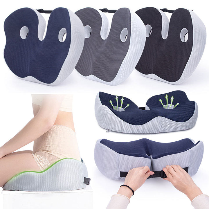 Premium Memory Foam Seat Cushion Ergonomic Sit Bone Support Pad Breathable Washable Chair Cushion for Office Car Home Long Sitting Daily Use Comfort