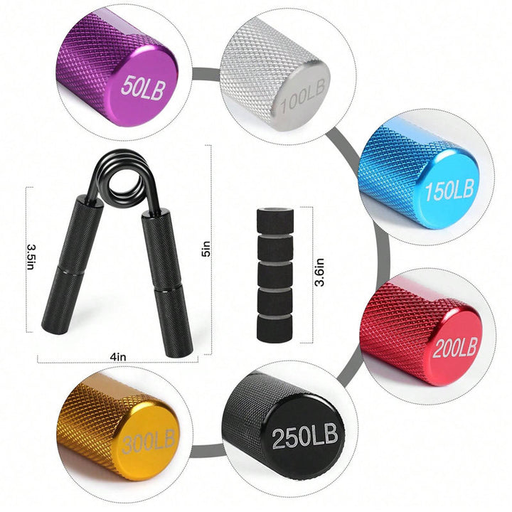 Premium Metal Hand Gripper Adjustable 50 to 350lb Grip Strengthener Finger Wrist Trainer Ergonomic Portable Fitness Tool for Home Gym Daily Use