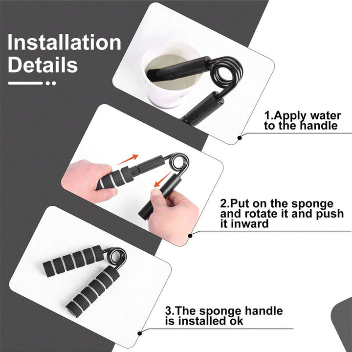 Premium Metal Hand Gripper Adjustable 50 to 350lb Grip Strengthener Finger Wrist Trainer Ergonomic Portable Fitness Tool for Home Gym Daily Use