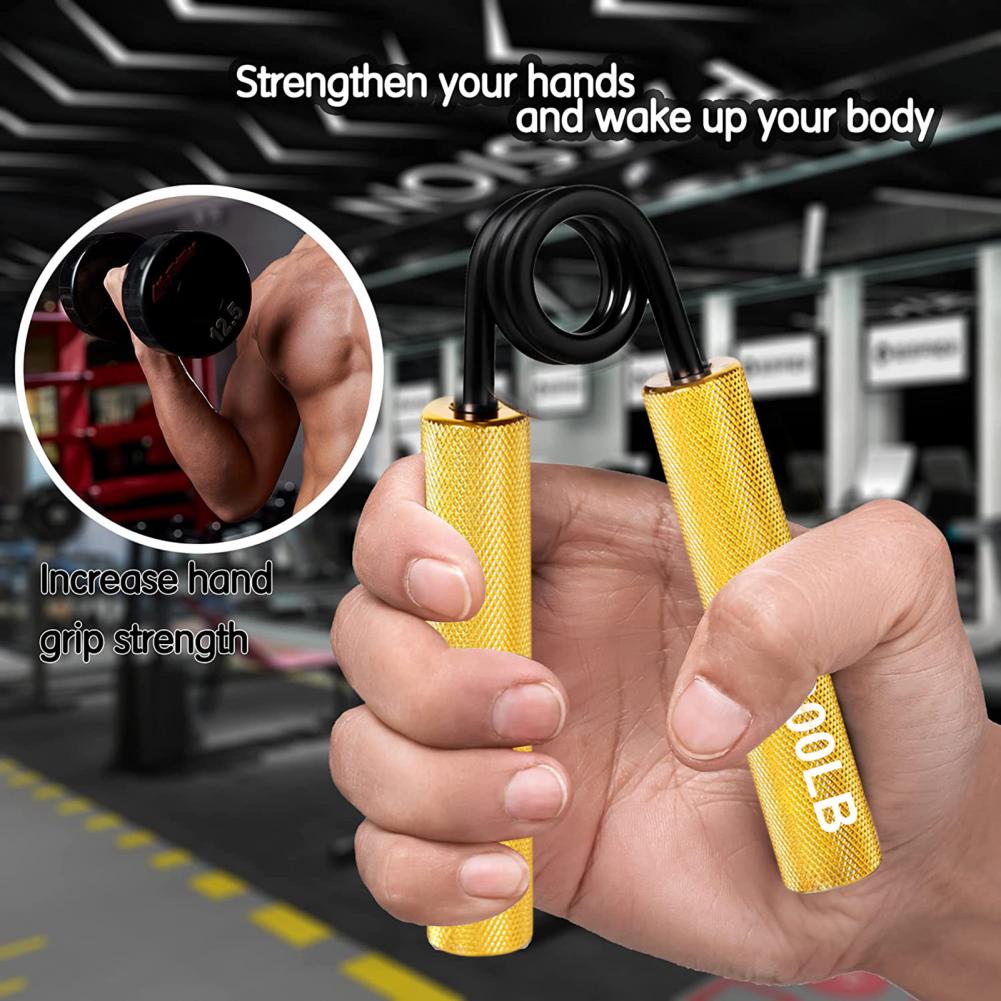 Premium Metal Hand Gripper Adjustable 50 to 350lb Grip Strengthener Finger Wrist Trainer Ergonomic Portable Fitness Tool for Home Gym Daily Use