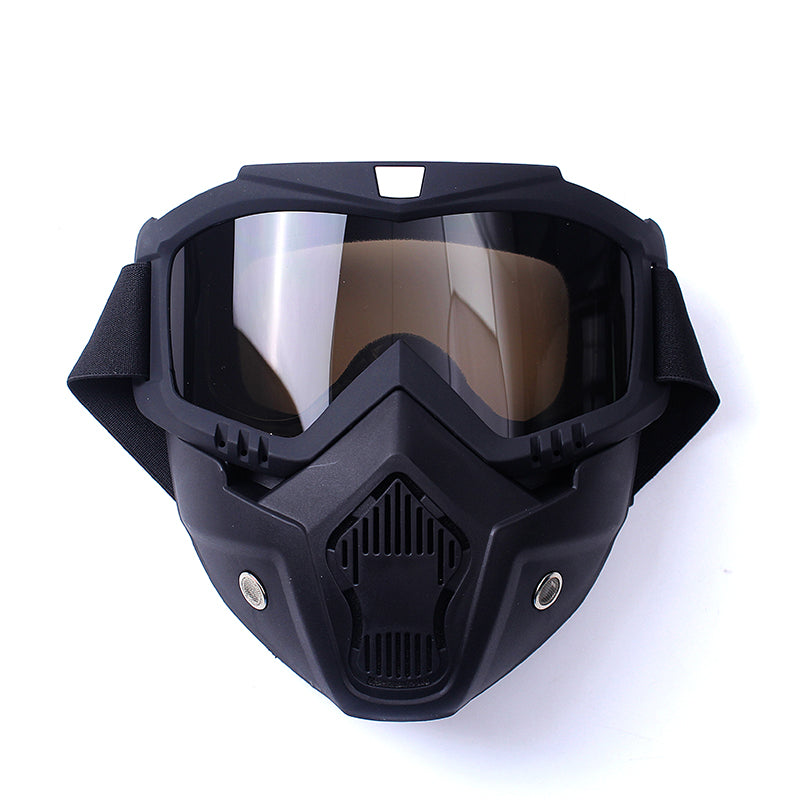 Premium Motorcycle Mask Goggles Skull Face Mask Breathable Wind Dust Cover Adjustable Strap Helmet Compatible Outdoor Riding Glasses Multicolor Lens