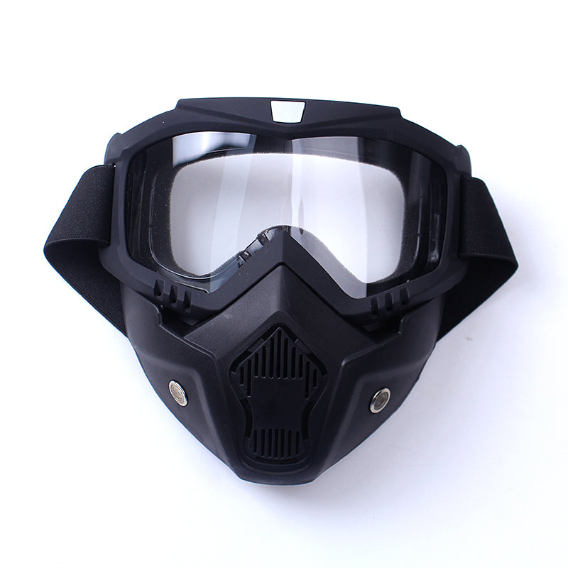 Premium Motorcycle Mask Goggles Skull Face Mask Breathable Wind Dust Cover Adjustable Strap Helmet Compatible Outdoor Riding Glasses Multicolor Lens
