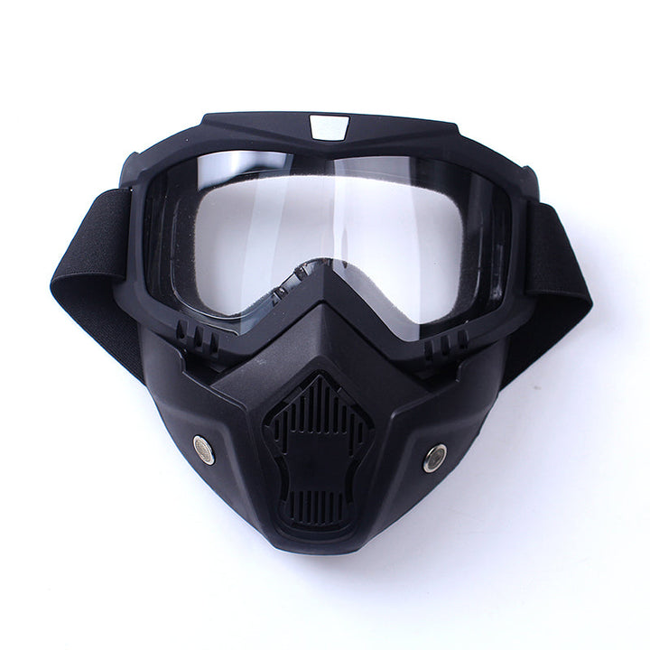 Premium Motorcycle Mask Goggles Skull Face Mask Breathable Wind Dust Cover Adjustable Strap Helmet Compatible Outdoor Riding Glasses Multicolor Lens