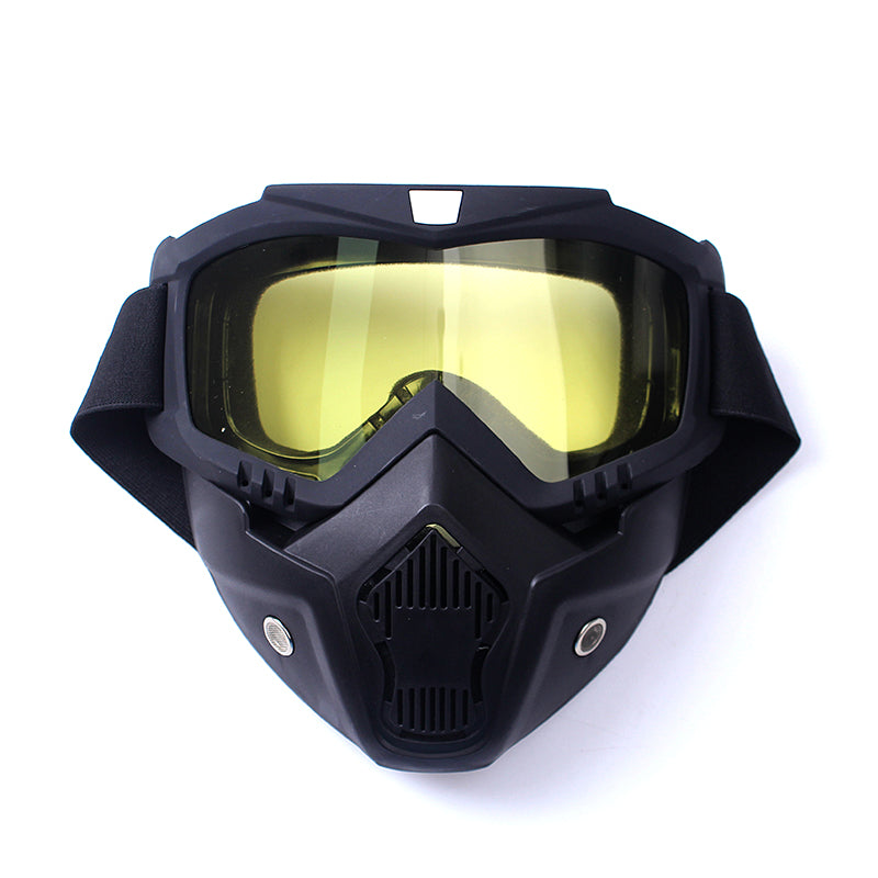 Premium Motorcycle Mask Goggles Skull Face Mask Breathable Wind Dust Cover Adjustable Strap Helmet Compatible Outdoor Riding Glasses Multicolor Lens