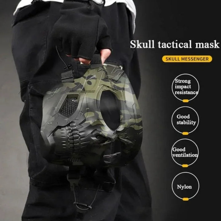 Premium Motorcycle Mask Goggles Skull Face Mask Breathable Wind Dust Cover Adjustable Strap Helmet Compatible Outdoor Riding Glasses Multicolor Lens
