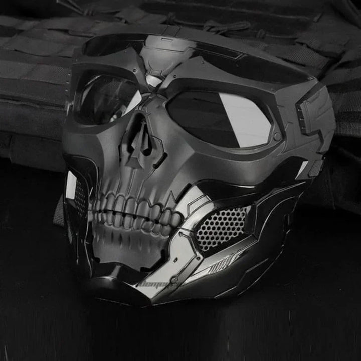 Premium Motorcycle Mask Goggles Skull Face Mask Breathable Wind Dust Cover Adjustable Strap Helmet Compatible Outdoor Riding Glasses Multicolor Lens