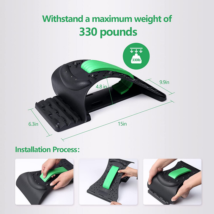 Premium Neck Stretcher Adjustable 4 Level Cervical Support Back Stretcher Ergonomic Design Portable Neck Back Support for Work Travel Daily Use Comfort
