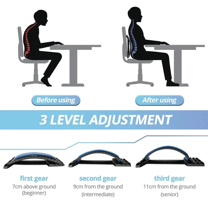 Premium Neck Stretcher Adjustable 4 Level Cervical Support Back Stretcher Ergonomic Design Portable Neck Back Support for Work Travel Daily Use Comfort