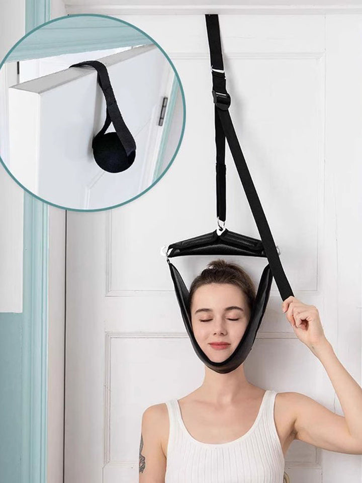 Premium Neck Stretcher Hammock Over Door Cervical Traction Device Adjustable Neck Support for Daily Use Posture Comfort Home Office Travel