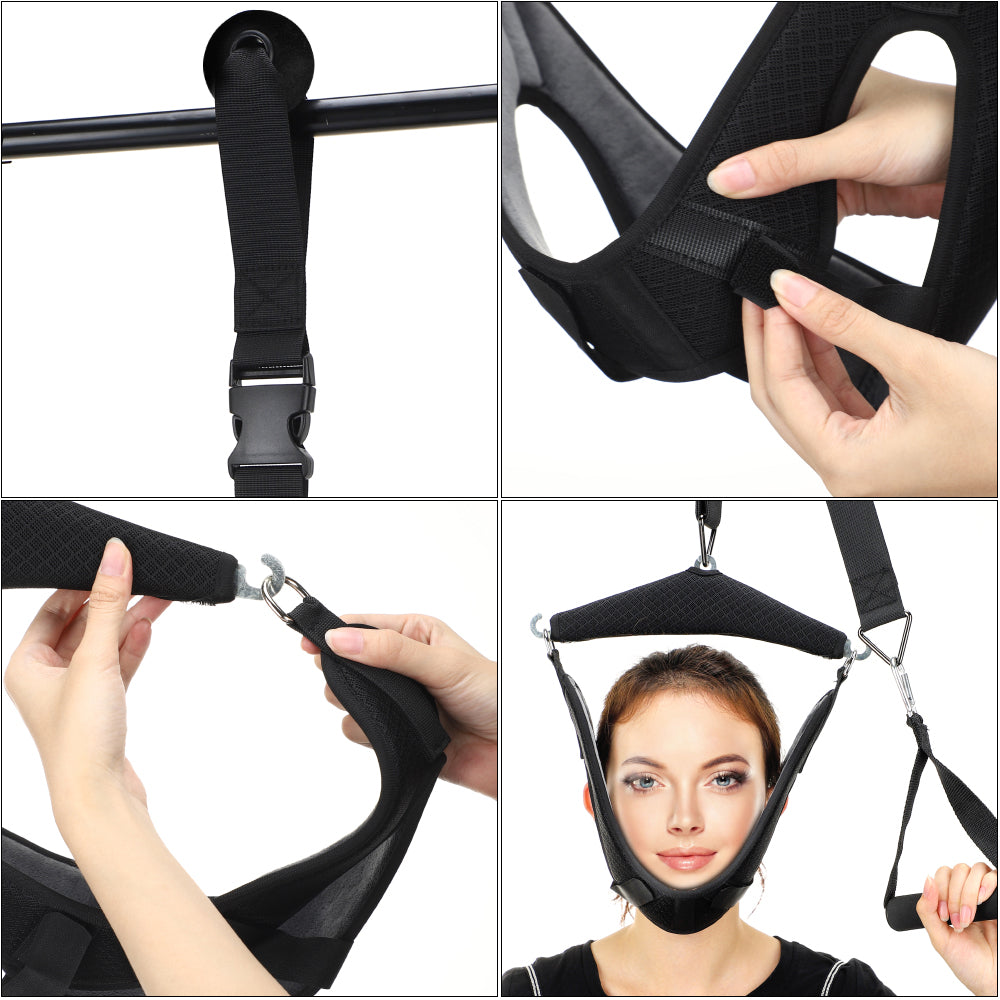 Premium Neck Stretcher Hammock Over Door Cervical Traction Device Adjustable Neck Support for Daily Use Posture Comfort Home Office Travel