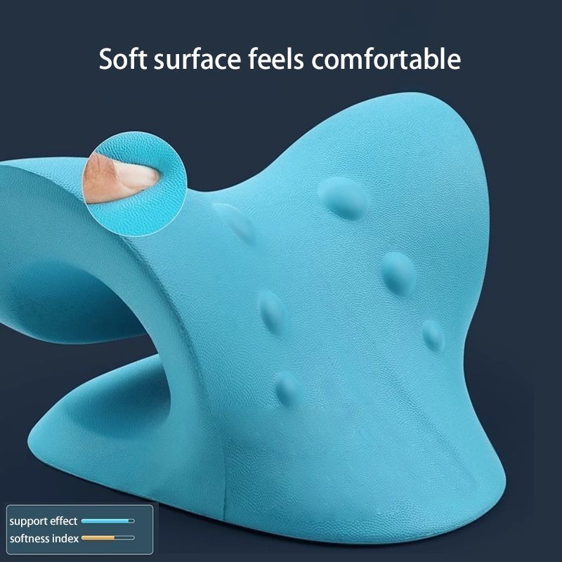 Premium Neck Stretcher Pillow Cervical Support Relaxer Ergonomic Neck Massage Cushion Foam Neck Support for Home Office Travel Daily Use Comfort