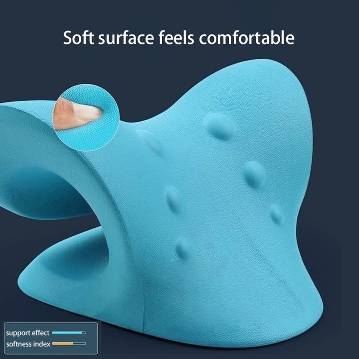 Premium Neck Stretcher Pillow Cervical Support Relaxer Ergonomic Neck Massage Cushion Foam Neck Support for Home Office Travel Daily Use Comfort