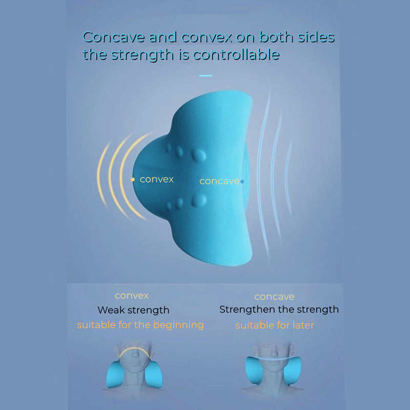 Premium Neck Stretcher Pillow Cervical Support Relaxer Ergonomic Neck Massage Cushion Foam Neck Support for Home Office Travel Daily Use Comfort