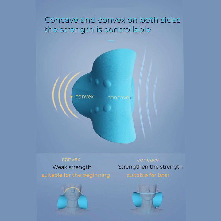 Premium Neck Stretcher Pillow Cervical Support Relaxer Ergonomic Neck Massage Cushion Foam Neck Support for Home Office Travel Daily Use Comfort