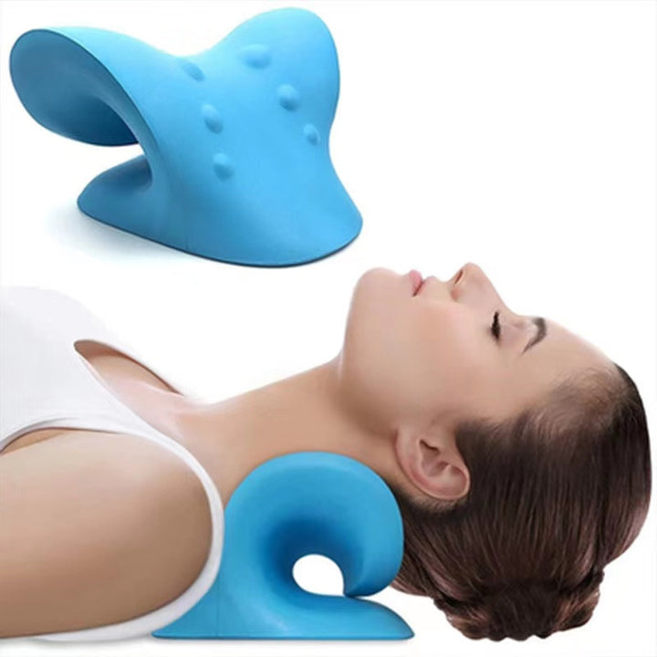 Premium Neck Stretcher Pillow Cervical Support Relaxer Ergonomic Neck Massage Cushion Foam Neck Support for Home Office Travel Daily Use Comfort