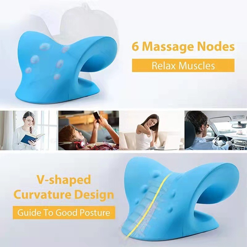 Premium Neck Support Pillow Cervical Relaxer Shoulder Stretch Pillow Ergonomic Neck Cushion Portable for Home Office Travel Daily Use Comfort