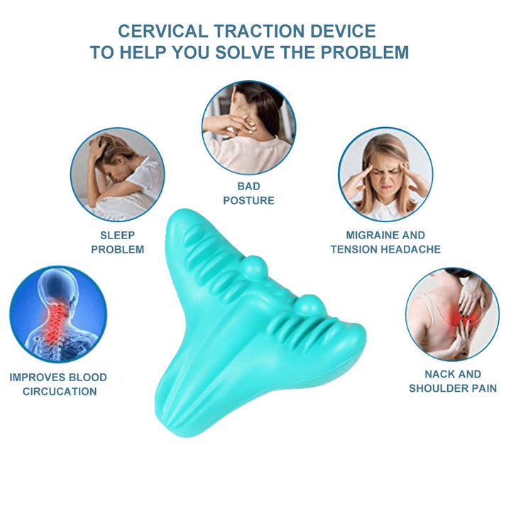 Premium Neck Support Pillow Cervical Relaxer Shoulder Stretch Pillow Ergonomic Neck Cushion Portable for Home Office Travel Daily Use Comfort