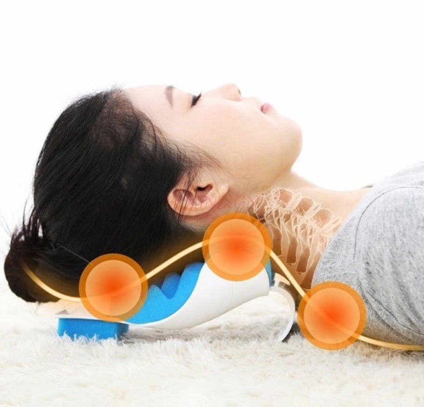 Premium Neck Support Pillow Cervical Relaxer Shoulder Stretch Pillow Ergonomic Neck Cushion Portable for Home Office Travel Daily Use Comfort