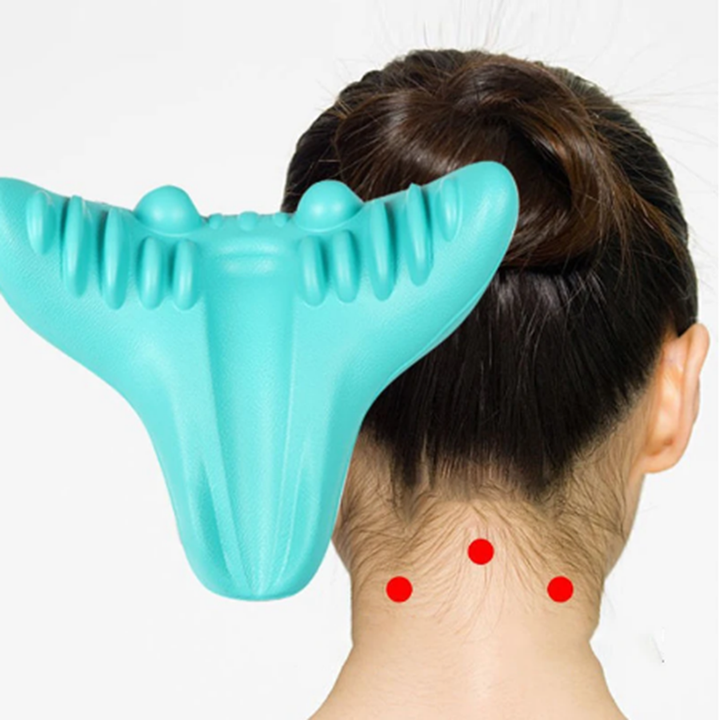 Premium Neck Support Pillow Cervical Relaxer Shoulder Stretch Pillow Ergonomic Neck Cushion Portable for Home Office Travel Daily Use Comfort