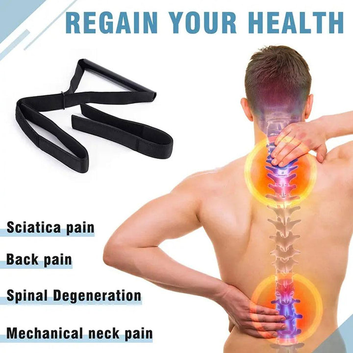Premium Neck Traction Belt Adjustable Y Shaped Neck Support Brace Neoprene Cervical Support Strap Portable for Home Office Travel Daily Use Comfort Fit